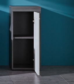 Trendteam - Opbergkast - Miami - wit - en - rokerig - zilverkleurig