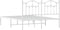 vidaXL - Bedframe - met - hoofdbord - metaal - wit - 150x200 - cm