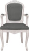vidaXL - Eetkamerstoel - 62x59,5x100,5 - cm - stof - donkergrijs
