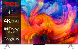 TCL 43P638 - Ultra HD Smart-tv - Google TV Dolby Vision HDR10 - Zwart