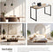 tectake® Flint - Bureau - Houten bureaublad - Industrieel design - Zwart metalen frame - Afmetingen 120 x 59 x 76,5 cm