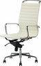 Feel Home - Hoge design bureaustoel - Echt leer - Crème