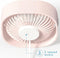 iMoshion USB Tafelventilator - USB Ventilator - Mini Ventilator - Compact - 3 Windstanden - Roze