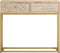 vidaXL - Wandtafel - 90x30x76 - cm - massief - mangohout - en - ijzer