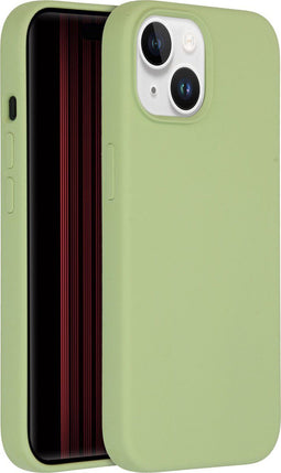 Accezz iPhone 15 - Liquid Silicone Backcover - Schokabsorberend - Groen