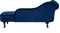 NIMES - Chaise longue - Marineblauw - Linkerzijde - Fluweel