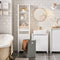 SoBuy BZR102-W - Badkamerkast - Witte Hoge Kolomkast met 3 Planken - 45 x 35 x 171 cm