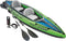 Intex Challenger K2 - Kayak - 351 x 76 x 38 cm - Inclusief peddels en pomp - Groen (2 stuks)
