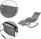Ligbed tuin - ligstoel - 89x140x63 cm - met organizer - grijs