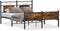 vidaXL - Bedframe - zonder - matras - hout - gerookt - eikenkleurig - 140x200 - cm