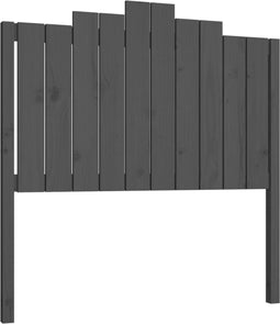 vidaXL - Hoofdbord - 106x4x110 - cm - massief - grenenhout - grijs