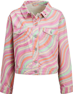 JJXX Jxmadeline - Spijkerjasje - Grafisch patroon - Super Pink