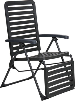 Lifetime Garden Verstelbare Tuinstoel - Opvouwbare Zit en Ligstoel - 104 x 62 x 151cm - Zwart