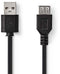 Nedis CCGT60010BK10 - USB A verlengkabel - 100 cm - Zwart