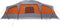 vidaXL - Familietent - met - verandakoepel - 9persoons - waterdicht - grijs - oranje