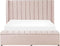 NOYERS - Bed met opbergruimte - Roze - 160 x 200 cm - Fluweel