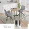 tectake® Ronde Eettafel Ennis - Industrieel Design - MDF Houtlook - Zwart Metaal Frame - Lichtbruin - Ø 80 cm (Ø x H)