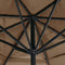 vidaXL - Parasol - met - aluminium - paal - 600 - cm - taupe