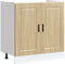 vidaXL - Spoelbakonderkast - Porto - 80x46x81,5 - cm - bewerkt - hout - sonoma - eiken