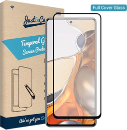 Xiaomi 11T / 11T Pro Screenprotector - Full Cover - Gehard glas - Transparant - Just in Case