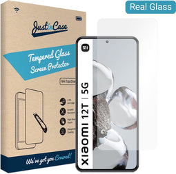 Xiaomi 12T / 12T Pro screenprotector - Gehard glas - Transparant - Just in Case