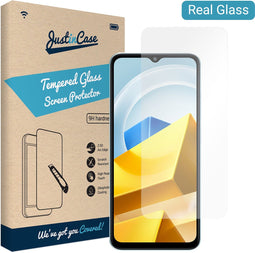 Xiaomi Poco M5 screenprotector - Gehard glas - Transparant - Just in Case