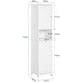 SoBuy BZR124-W - Hoge Badkamerkast - Slank ontwerp met wasmand - Wit 40x170x38 cm