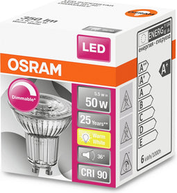 OSRAM LED reflectorlamp - Lampvoet: GU1- - Warm wit - 27-- K - 4,5- W - LED SUPERSTAR PAR16