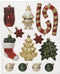 Decoris Kestballen Mix Box - Kerstboomversiering - Goud Groen Rood 13 stuks 7 Assortiment
