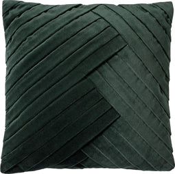 Dutch Decor GIDI - Sierkussen 45x45 cm - velvet - effen kleur - Mountain View - donkergroen - Inclusief binnenkussen