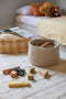 Lorena Canals Wasbare poef - Vichy Honey - 20x40x40cm