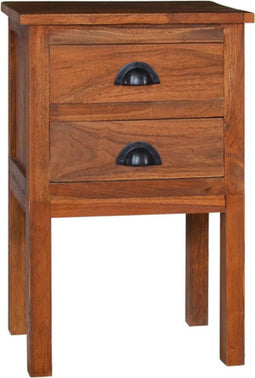 vidaXL - Nachtkastje - 40x35x60 - cm - massief - teakhout