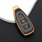 Autosleutel hoesje - TPU Sleutelhoesje - Sleutelcover - Autosleutelhoes - Geschikt voor Ford - goud - K3 - Ford Fiesta, Ford Puma, Ford Focus, Ford Kuga, Ford Mustang, Ford Mustang Mach e, Ford Explorer, Ford E-Tourneo, Ford Transit, Ford Transit Co