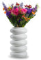 Jodeco Bloemenvaas Bubbles - mat wit - glas - 19 x 30 cm - Moderne vaas