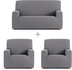 Sofa hoes set Eysa TROYA Grijs 70 x 110 x 210 cm 3 Onderdelen
