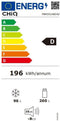 CHiQ FBM351NEI42 - Koel-vriescombinatie - 356 Liter - No Frost - Stil 35dB - Inverter Compressor - D
