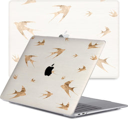 Lunso Geschikt voor MacBook Pro 16 inch (2019) cover hoes - case - Swallow
