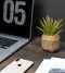 Oakywood Geometric Plant Pot - Massief Eiken - Luxe Houten Kleine Plantenpot Bureauaccessoire