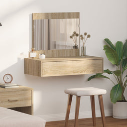 vidaXL - Wandkast - Make-up - Tafel - van - Sonoma - Eiken - 83x40x70 - cm