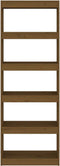 vidaXL - Boekenkast/kamerscherm - 60x30x167,5 - cm - grenenhout - honingbruin