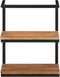 vidaXL - Wandschap - 40x30x50 - cm - massief - acaciahout - en - ijzer