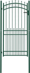 vidaXL - Poort - met - speerpunten - 100x125 - cm - staal - groen