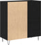 vidaXL - Recordkast - Zwart - Eiken - 84.5x38x90 - cm - Verwerkt - Hout