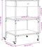 vidaXL - Keukentrolley - 60x48x89,5 - cm - bewerkt - hout - zwart