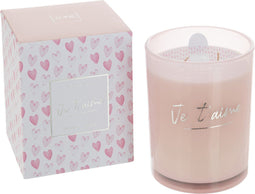 J-Line geurkaars Je T'aime - roze - large - 70U