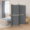 vidaXL - Kamerscherm - met - 4 - panelen - 200x200 - cm - stof - antracietkleurig