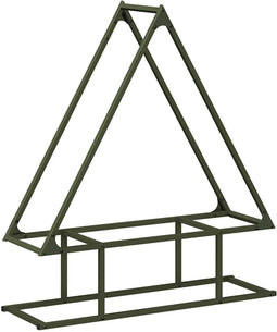 vidaXL - Brandhoutrek - olijfgroen - 80x25x90 - cm - koudgewalst - staal