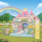 Sylvanian Families 5743 - Zonnig Kinderopvang Kasteel - Bloemen hangoor konijn baby - Regenboogoutfit