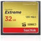 SanDisk Extreme - CompactFlash 32GB - Leessnelheid 120MB/s - Schrijfsnelheid 85MB/s
