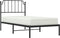 vidaXL - Bedframe - met - hoofdbord - metaal - zwart - 90x200 - cm